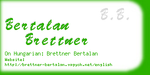 bertalan brettner business card